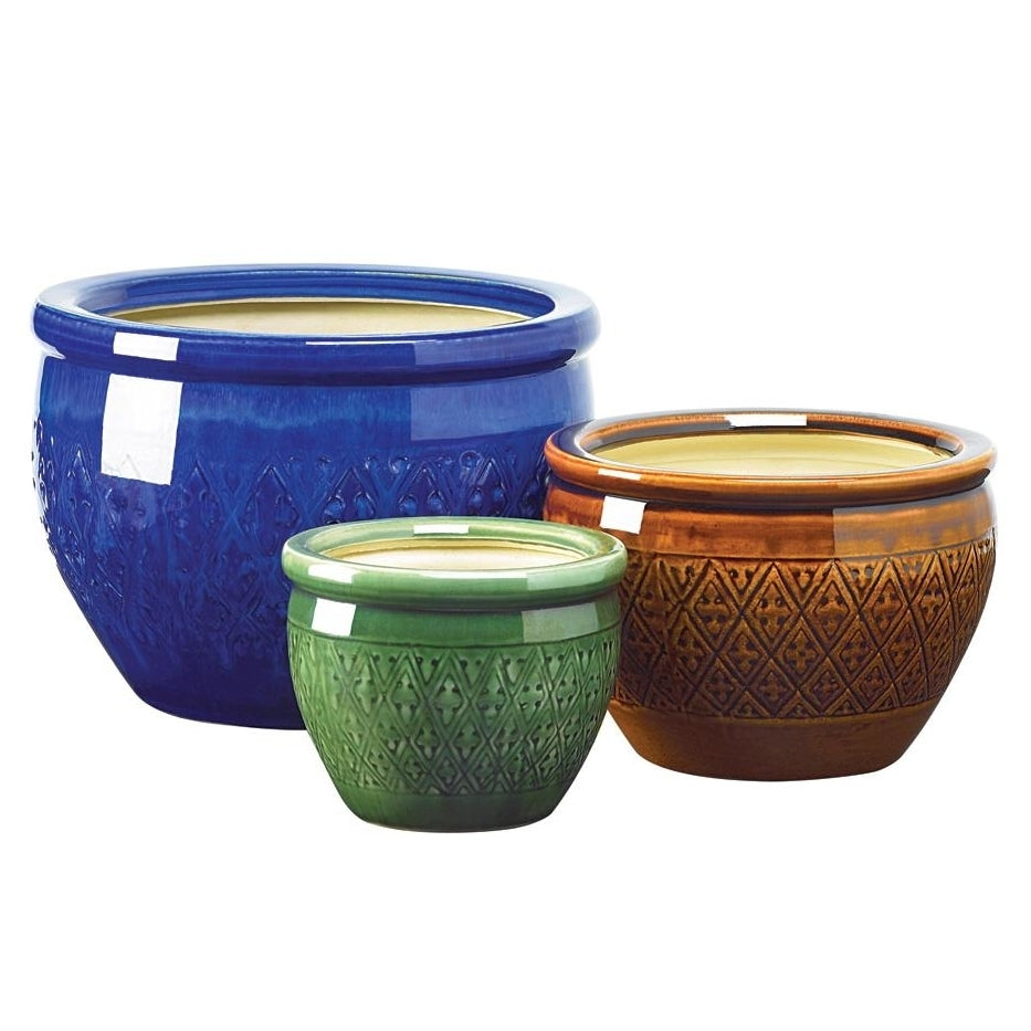 JEWEL-TONE FLOWER POT TRIO Image 1