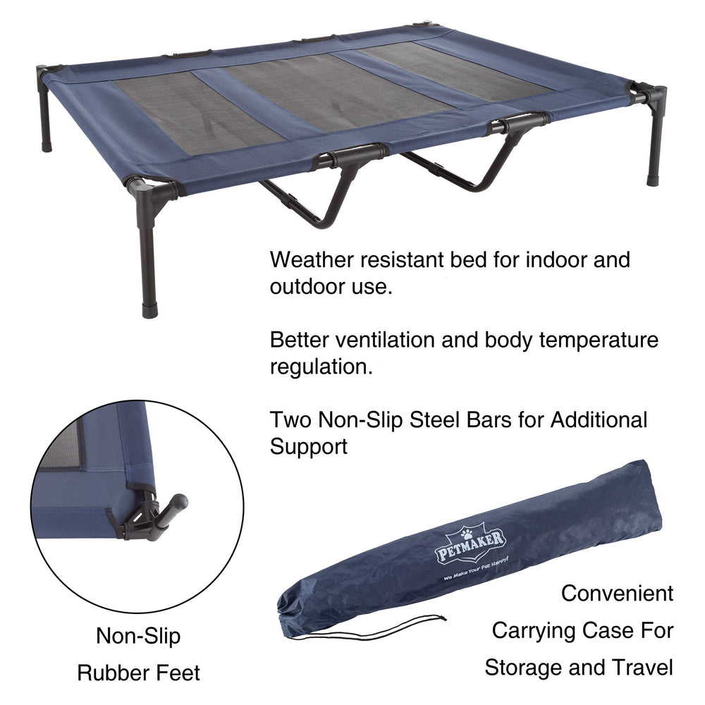 Petmaker Large Indoor/Outdoor Elevated Dog Bed, 48 x 35 Image 2