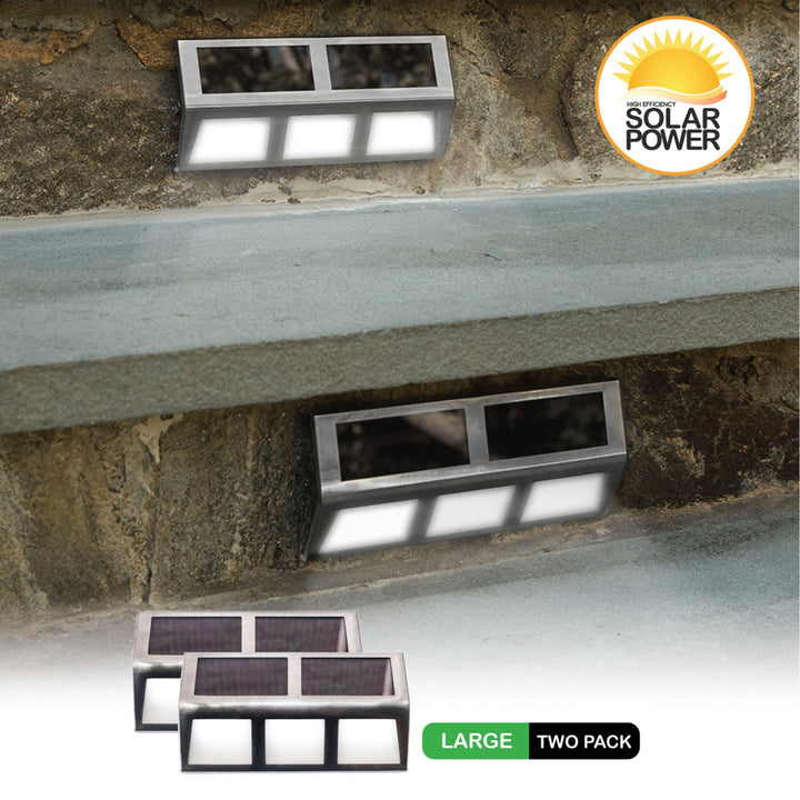 2 Pack: Solar Steel SUNSTEP LED Deck/Pathway Accent Lights Image 8