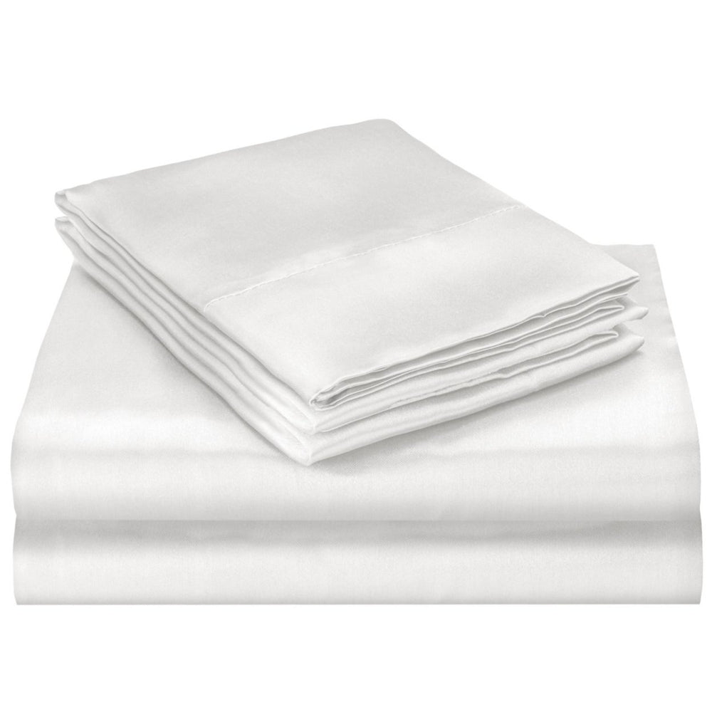 Queen Size Satin Bed Sheet Set Image 2