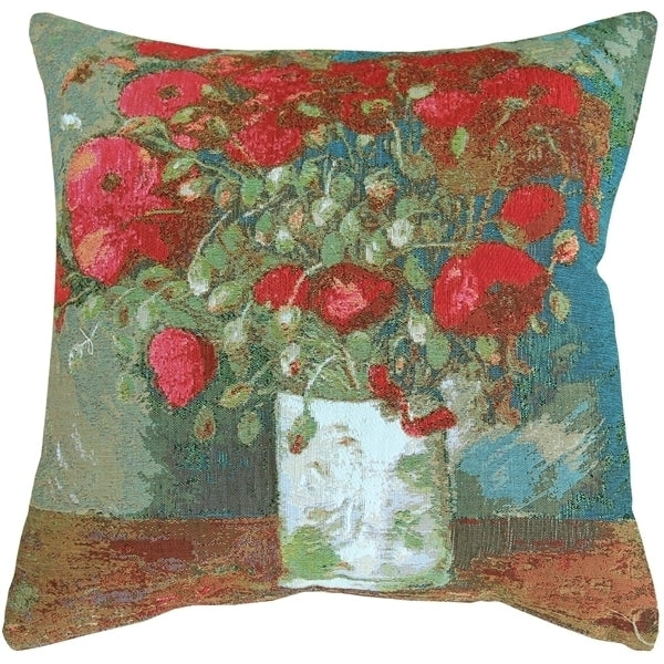 Pillow Decor - Van Gogh Poppies 19x19 Throw Pillow Image 1