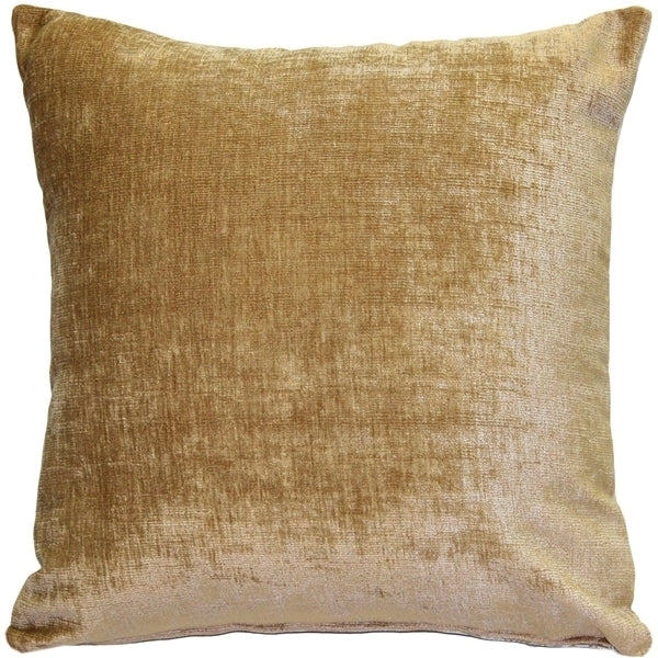 Pillow Decor Ravenna Clay Chenille Throw Pillow 22x22 Golden Brown Velvet Back Image 3