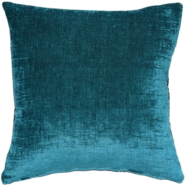 Pillow Decor Visconti Teal Blue Chenille Throw Pillow 17x17 Soft Texture Image 3