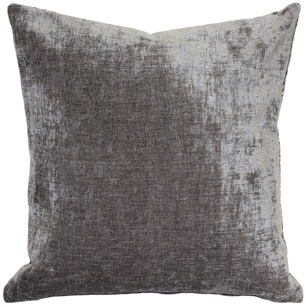 Pillow Decor Visconti Gray Chenille Throw Pillow 17x17 Graphite Jacquard Image 3