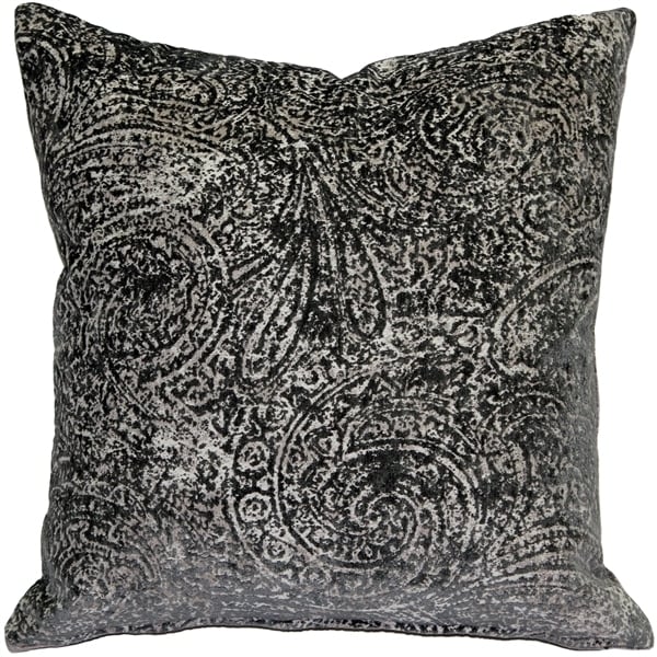 Pillow Decor Visconti Gray Chenille Throw Pillow 21x21 Square Dark Graphite Image 1