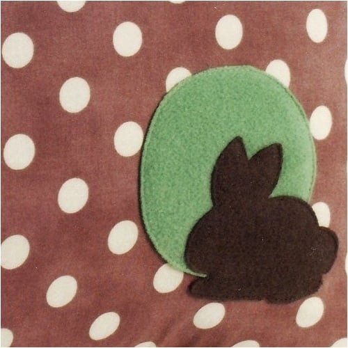 Pillow Decor Bunny Polka Dot Throw Pillow 12x16 Cotton Image 2