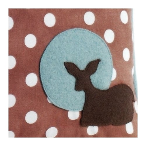 Pillow Decor Fawn Polka Dot Throw Pillow 12x16 Cotton Decorative Nursery Pillow Image 2