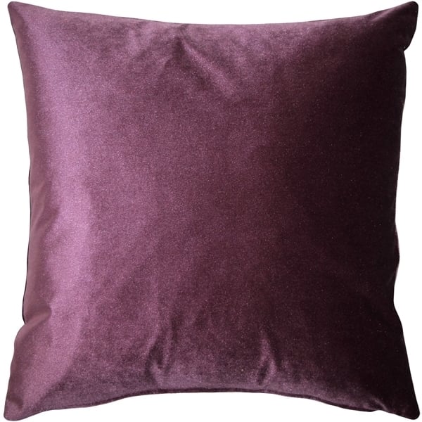 Pillow Decor Corona Velvet Pillow 16x16 Light Aubergine Soft Polyester Cover Image 1