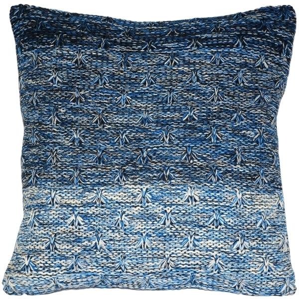 Pillow Decor - Hygge Storm Blue Knit Pillow Image 1
