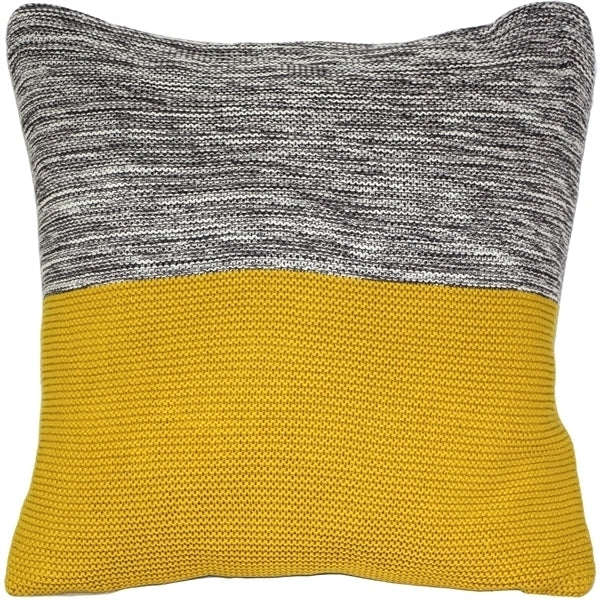 Pillow Decor - Hygge Espen Yellow Knit Pillow Image 1