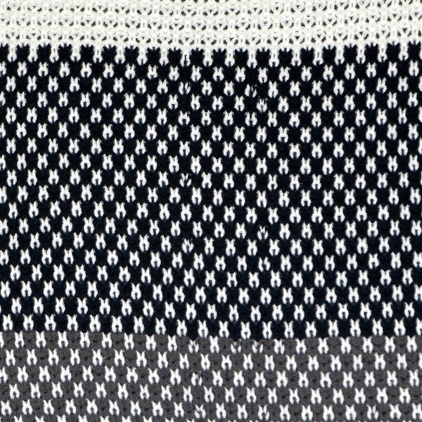 Pillow Decor - Hygge Tri-Stripe Blue Knit Pillow Image 2
