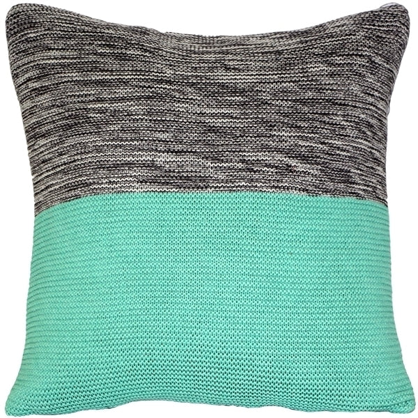 Pillow Decor - Hygge Espen Celeste Green Knit Pillow Image 1