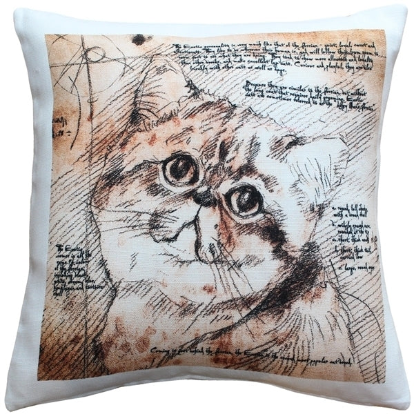 Pillow Decor - Exotic Cat 17x17 Throw Pillow Image 1