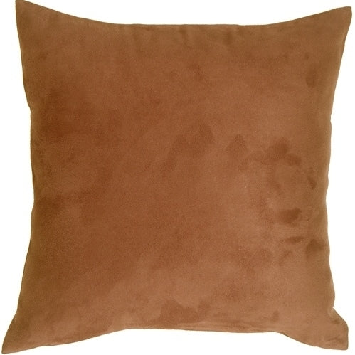 Pillow Decor - 15x15 Royal Suede Camel Throw Pillow Image 1