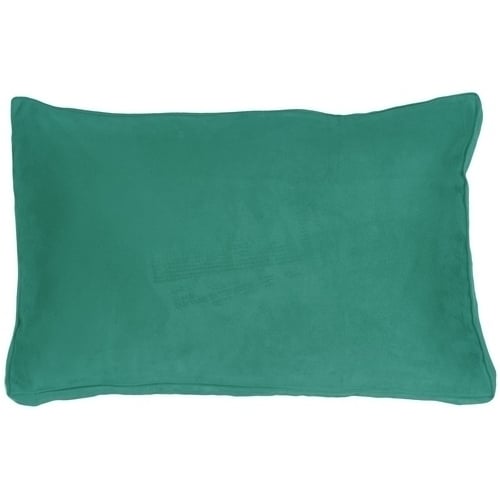 Pillow Decor 14x22 Turquoise Box Edge Faux Suede Throw Pillow Polyester Image 1