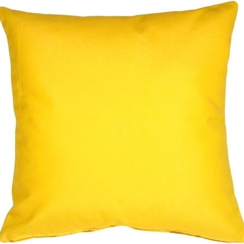 Sunbrella Outdoor Pillow 20x20 Sunflower Yellow Cushioned Pillow for Patio Decor Image 1