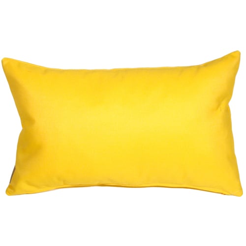 Sunbrella Outdoor Pillow Sunflower Yellow 12x19 Rectangular Cushioned Decor Image 1