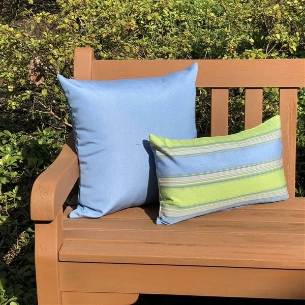 Sunbrella Outdoor Pillow Air Blue 20x20 Square 100% Acrylic Cushion Decor Image 3