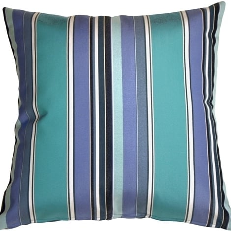 Sunbrella Outdoor Pillow 20x20 Striped Dolce Oasis Tropical UV Resistant Image 1