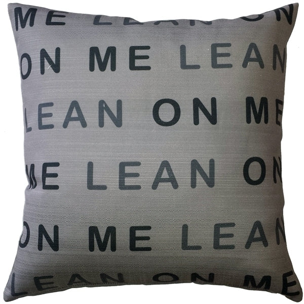 Pillow Decor Lean On Me 17x17 Throw Pillow Indoor Outdoor Polyester Fabric Image 2