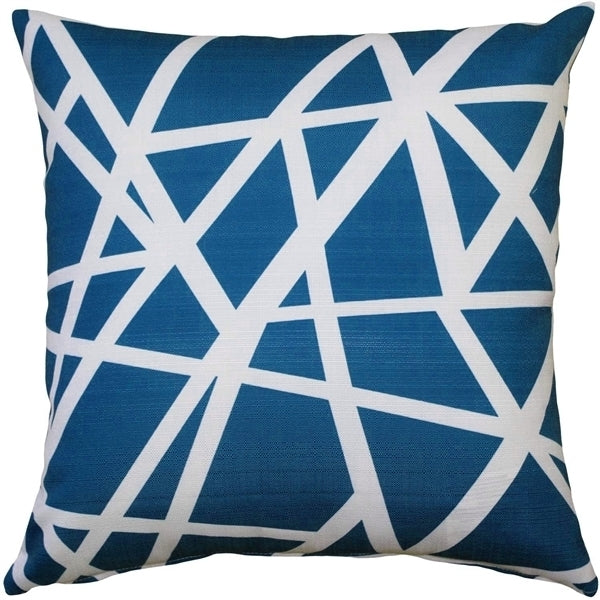 Pillow Decor Birds Nest Blue 20x20 Throw Pillow Geometric Indoor Outdoor Accent Image 1