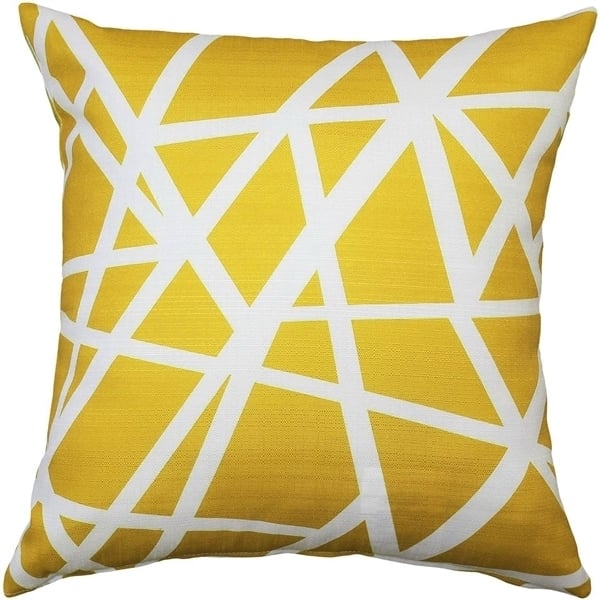 Pillow Decor Birds Nest Yellow Throw Pillow 20x20 Indoor Outdoor Accent Cushion Image 1