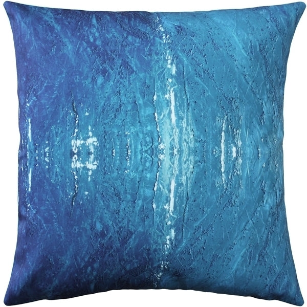 Pillow Decor Waterwall Throw Pillow 20x20 Blue Contemporary Design Poly Insert Image 1