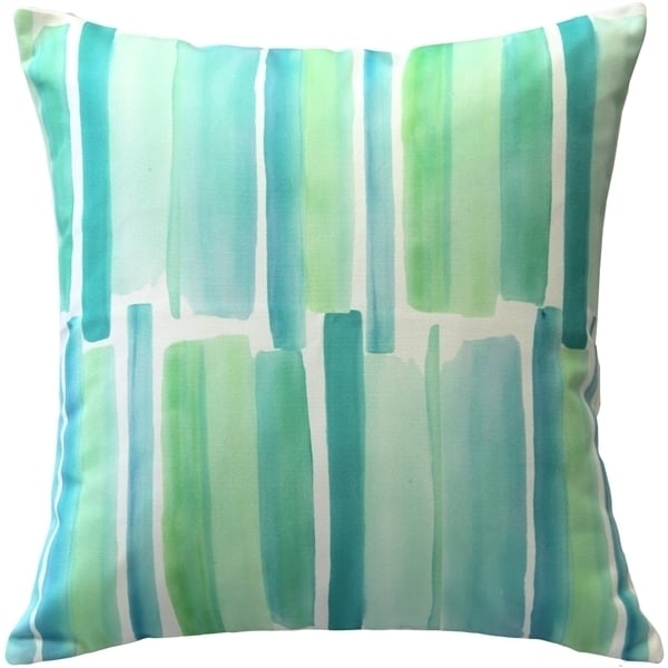 Pillow Decor Beach Glass Blue Throw Pillow 20x20 Polyester Nautical Design Image 1