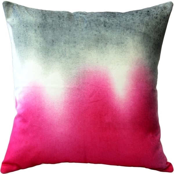 Pillow Decor Pink Earth 20x20 Throw Pillow Soft Gray Pink Polyester Design Image 1