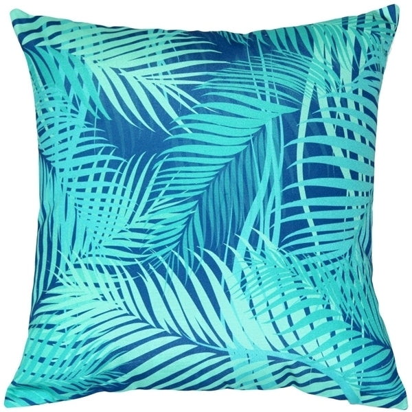 Pillow Decor Turquoise Palm Throw Pillow 20x20 100% Polyester Decorative Cushion Image 1