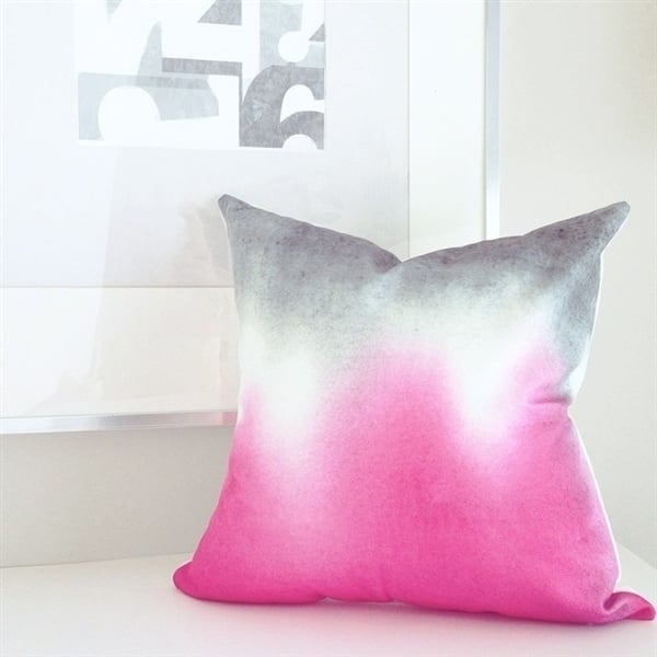 Pillow Decor Pink Earth 20x20 Throw Pillow Soft Gray Pink Polyester Design Image 3