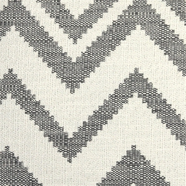 Pillow Decor Lorenzo Zigzag Gray 20x20 Cotton Throw Pillow Neutral Accent Image 2