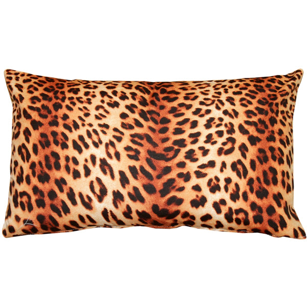 Pillow Decor Kitsui Leopard Throw Pillow 12x20 Cotton Rectangular Pillow Image 1