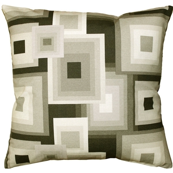 Pillow Decor Marquis Throw Pillow 20x20 Black White Gray Modern Cotton Design Image 1