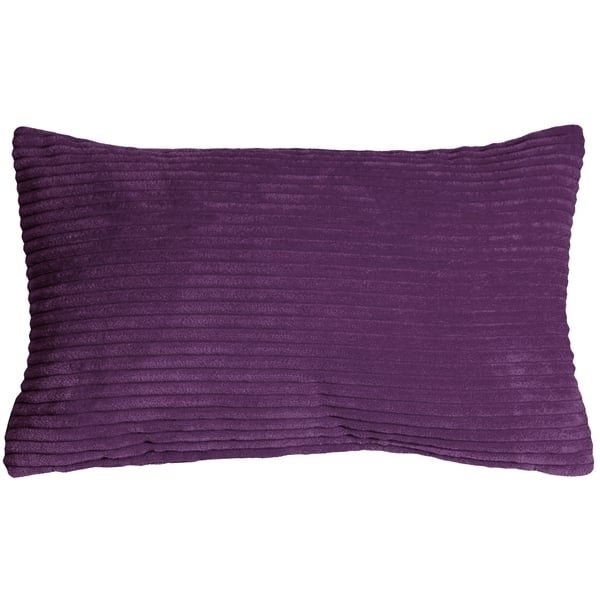 Pillow Decor Corduroy 12x20 Purple Throw Pillow 100 Polyester Decorative Accent Image 1