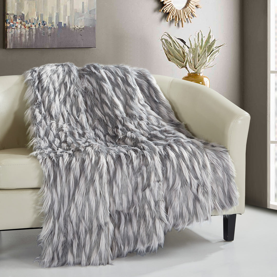 Levida Throw Blanket Super Soft Ultra Plush Micromink Backing Decorative Two-Tone Design Image 2