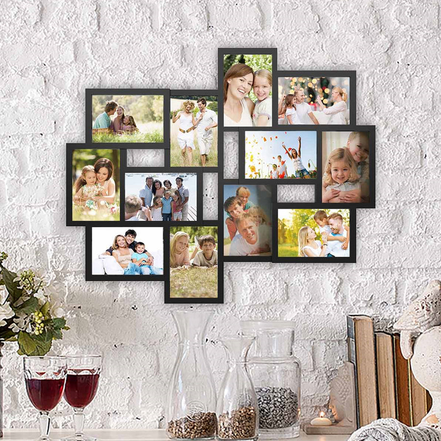 Collage Picture Frame Holds 12 Images Wall Hanging Multiple Photos 4 x 6 Image 1