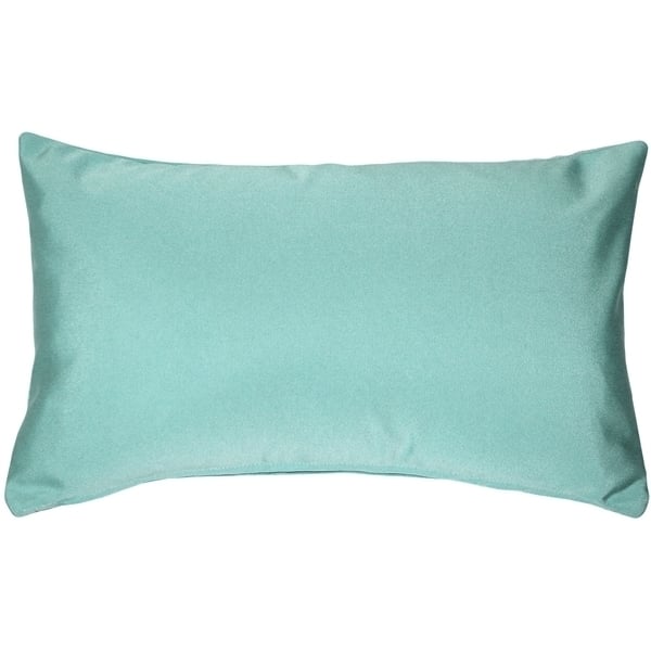 Sunbrella Outdoor Pillow 12x19 Glacier Blue Rectangular 100% Acrylic Fabric Image 1