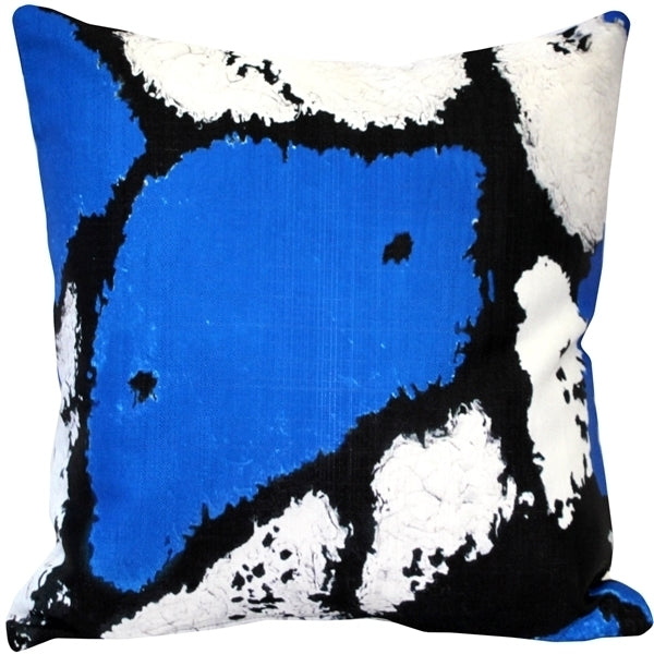 Pillow Decor Metropolis Venice Throw Pillow 19x19 Electric Cobalt Blue Poly-Linen Image 1