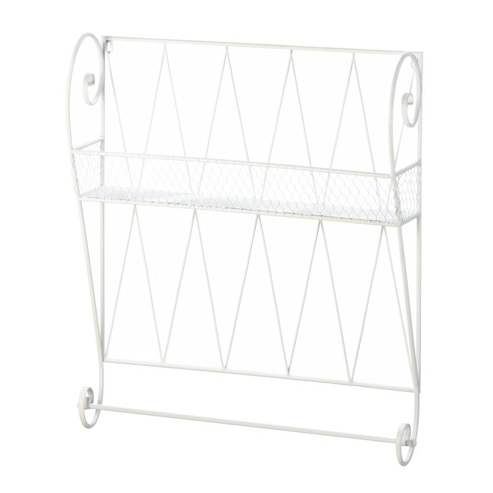 WHITE WIRE WALL SHELF Image 1