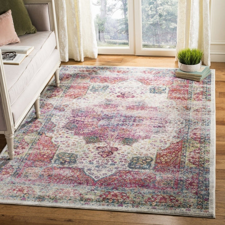 SAFAVIEH Merlot Collection MER121A Cream / Multi Rug Image 5