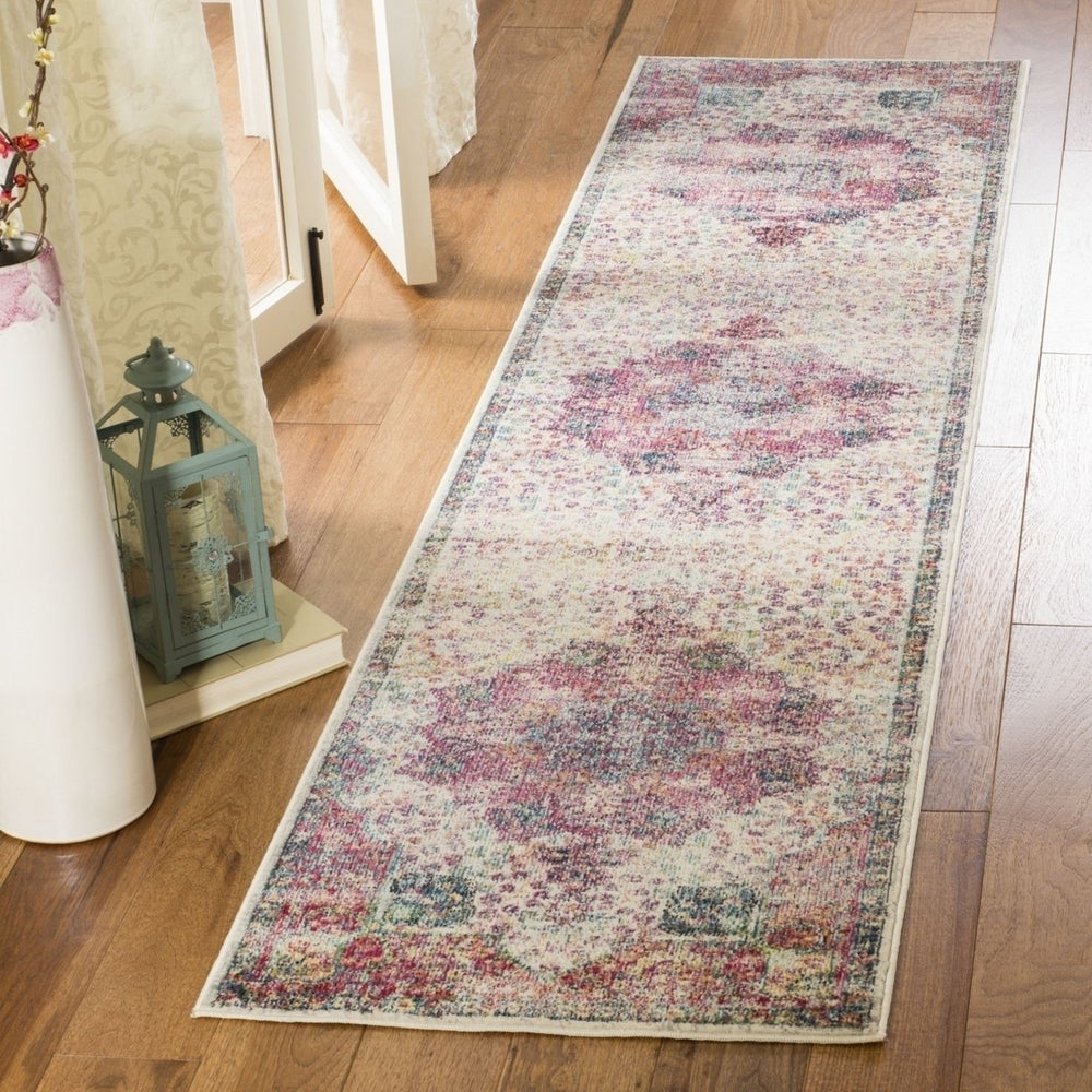 SAFAVIEH Merlot Collection MER121A Cream / Multi Rug Image 2