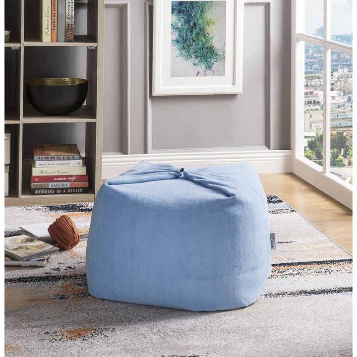 Loungie Magic Pouf Beanbag-Microplush Fabric-3-in-1 Convertible Ottoman + Chair + Floor Pillow-Modern and Functional Image 6
