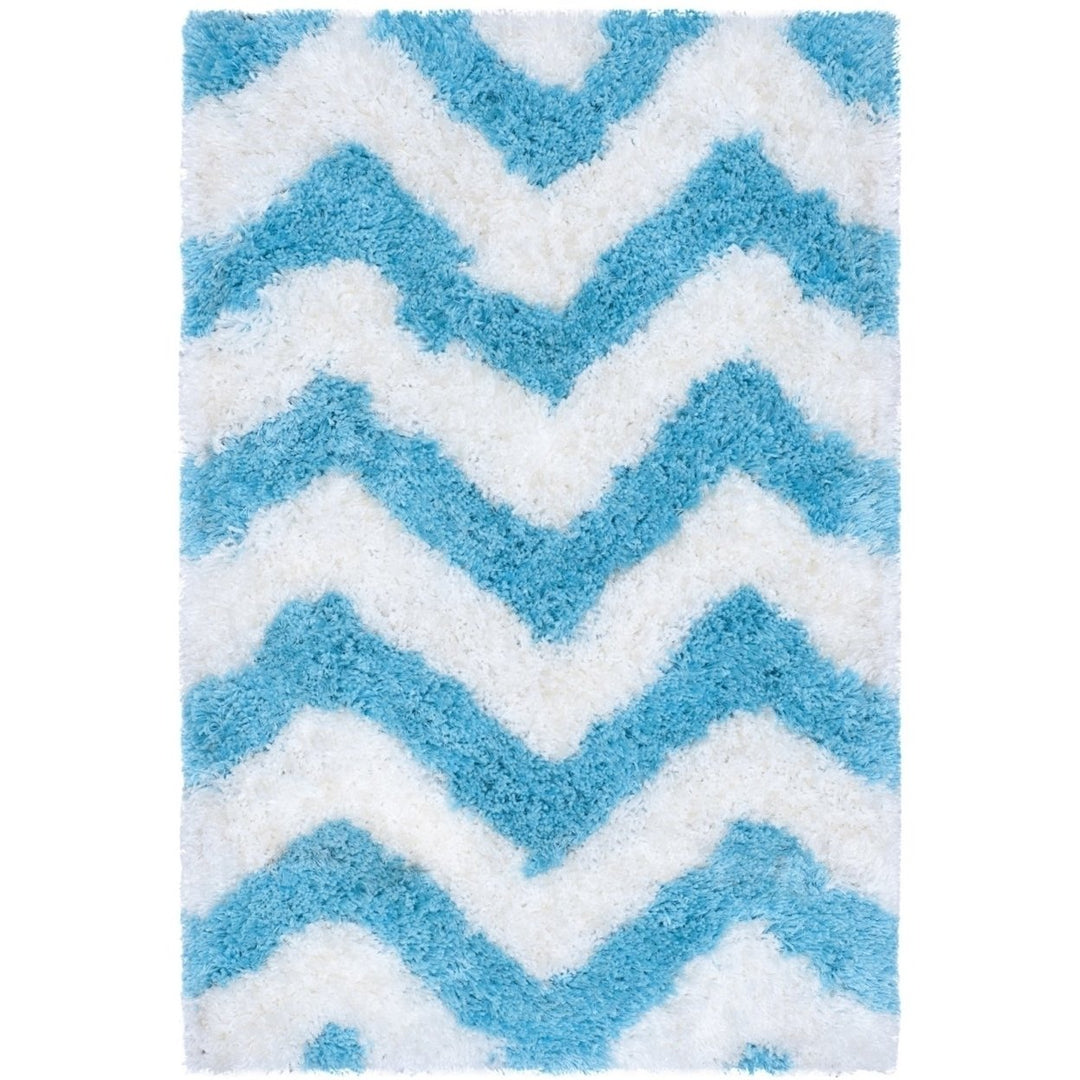 Barcelona Shag Ivory / Blue Image 1