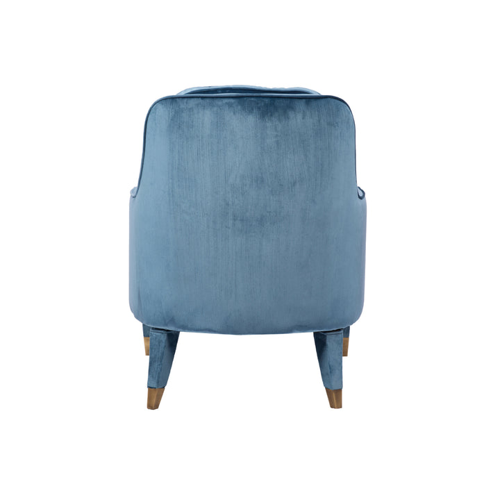 Gila Accent Club Chair Velvet Upholstered Plush Cushion Seat Metal Trim Image 8