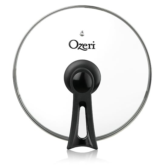 Ozeri Free-Standing Tempered Glass Pan Lid Oven Safe Space Saving Design Image 1