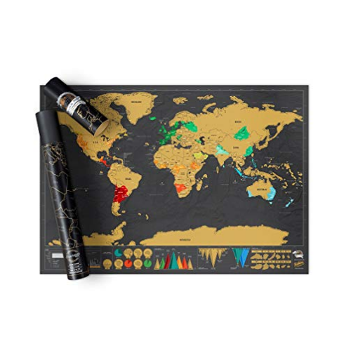 World Map Scratch Off Poster Image 1