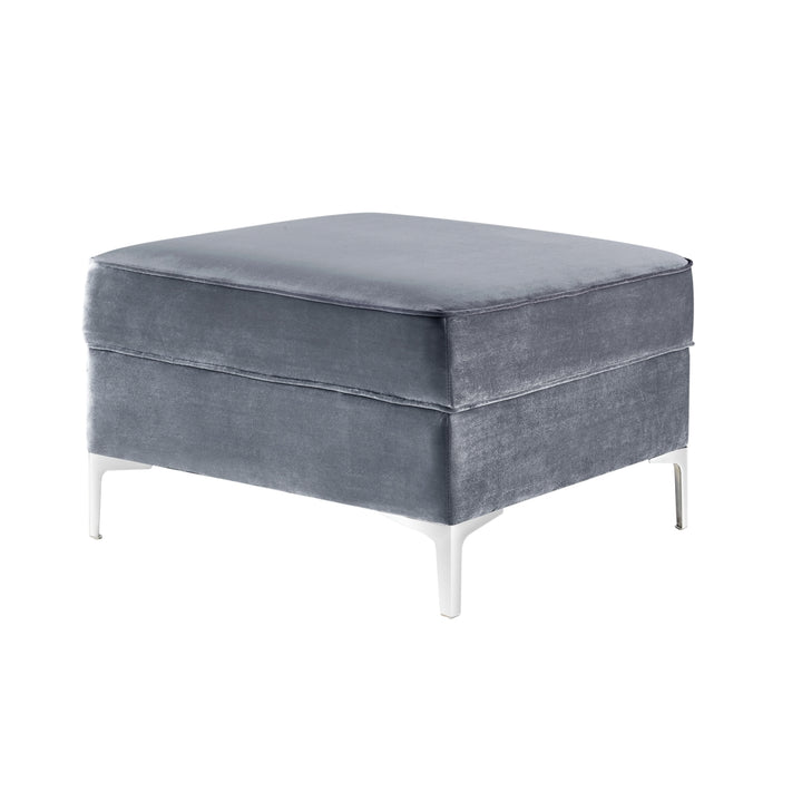 Alison Velvet Storage Ottoman-Chrome Legs-Square-Modern and Contemporary-Inspired Home Image 5