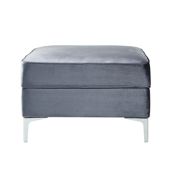 Alison Velvet Storage Ottoman-Chrome Legs-Square-Modern and Contemporary-Inspired Home Image 7