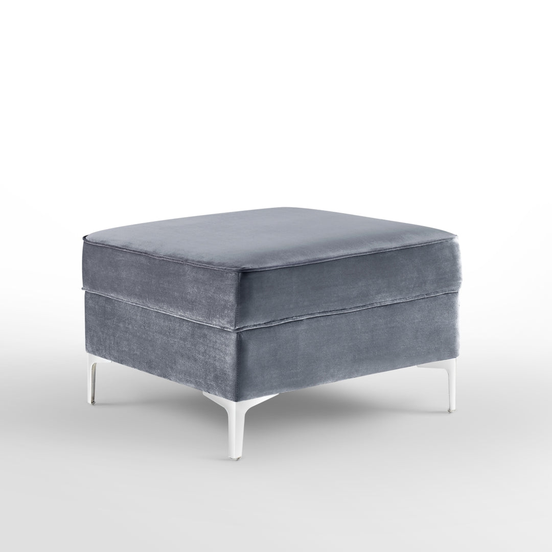 Alison Velvet Storage Ottoman-Chrome Legs-Square-Modern and Contemporary-Inspired Home Image 8
